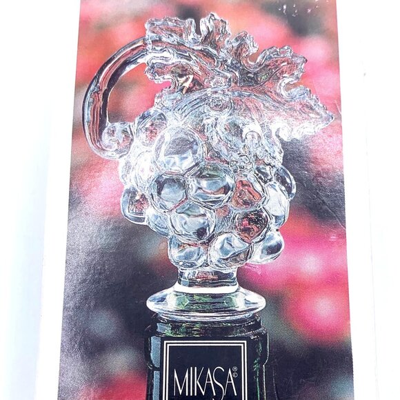 Mikasa Bottle Stopper Lead Crystal Grape Cluster Fruit Collection NEW Gift - Picture 5 of 8